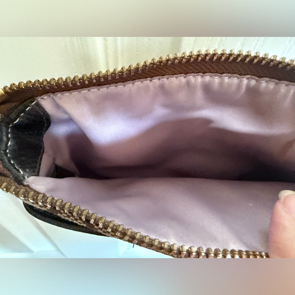 Coach Signature Brown and Tan Messenger Bag - Picture 5 of 11